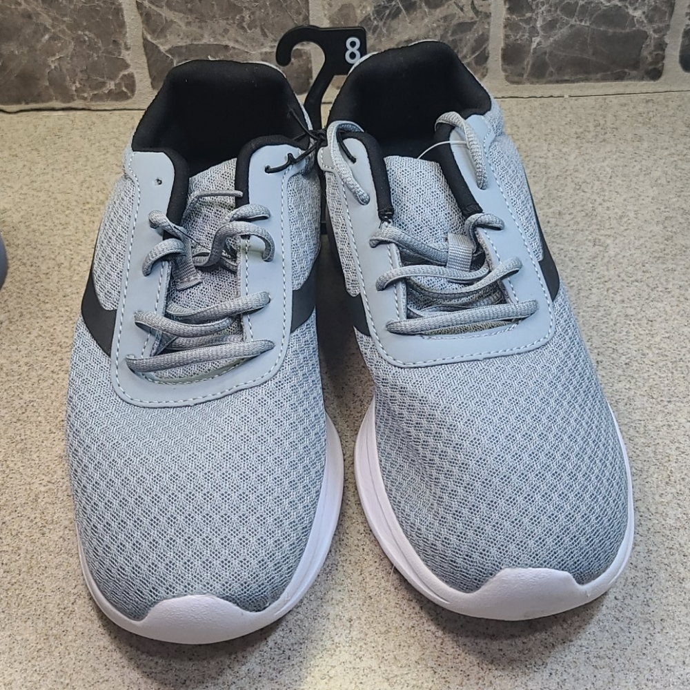 Athletic Works MENS Memory Foam.  Grey/White sz 8 - Picture 3 of 10